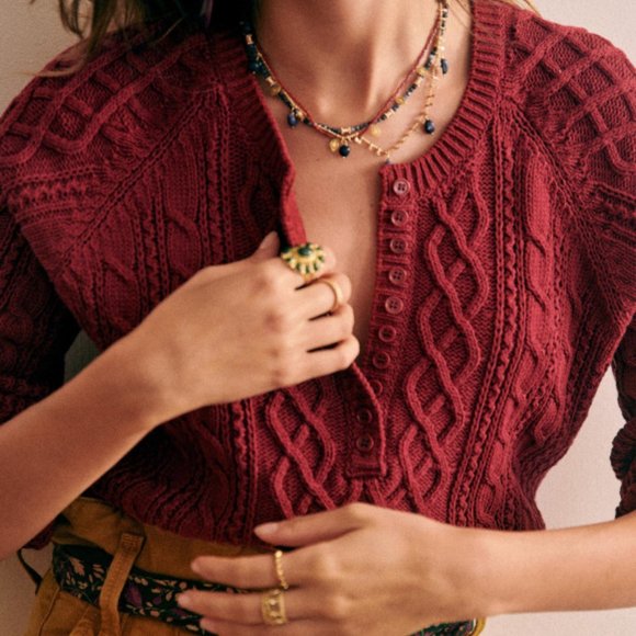 Sezane Sweaters - NWT Sezane Bree Jumper - Cherry